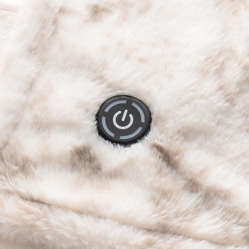 Berkshire Blanket Heated Throw Blanket, Grace Fur to Loftmink Reversible Electric Throw with 4 Heat Levels, Fast Heating Printed Throw for Couch and Bed, Auto Shut-Off Feature (50"x60") thumbnail 9