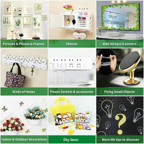 Jwxstore Double Sided Mounting Tape Heavy Duty, Clear Multipurpose Removable Sticky Strips, Reusable Strong Wall Tape Picture Hanging Strips Poster Carpet Tape, 5.0m X 2.0cm thumbnail 4