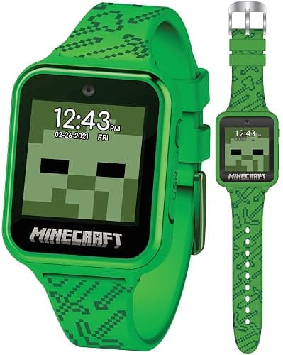 Minecraft Kids Smart Watch – Touchscreen Interactive Watch with 10 Customizable Clock Faces, Built-in Camera, Video Recorder, Alarm, Calculator, Games & Pedometer – Fits Wrists 5.5" to 8" thumbnail 5