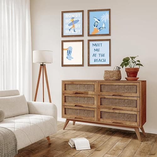 JWVK Western Coastal Cowgirl Beach Diamond Art Kits 4 Pack, Blue Ocean Howdy DIY Diamond Gem Painting Art Kits for Girls Kids Adults Beginners, Coastal Cowgirl Granddaughter Room Decor 10x11.8 Inch thumbnail 6