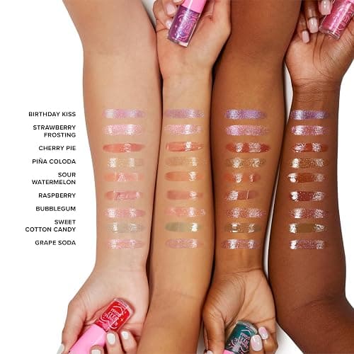 Too Faced Kissing Jelly Lip Oil Gloss | Sunflower & Jojoba Oils, 0.15 fl. oz. - 06-Sweet Cotton Candy thumbnail 4