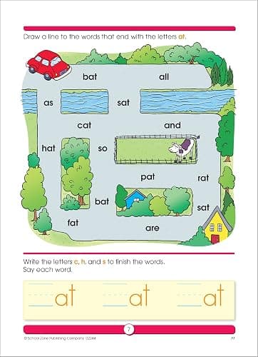 School Zone Sight Word Fun Workbook: 64 Pages, 1st Grade, Word Recognition, Spelling, Letter Sounds, Context Clues, Categorizing, Ages 6 to 7 (I Know It! Book Series) thumbnail 3