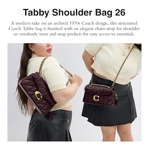 Coach Quilted Suede Tabby Shoulder Bag 26 with Chain thumbnail 2