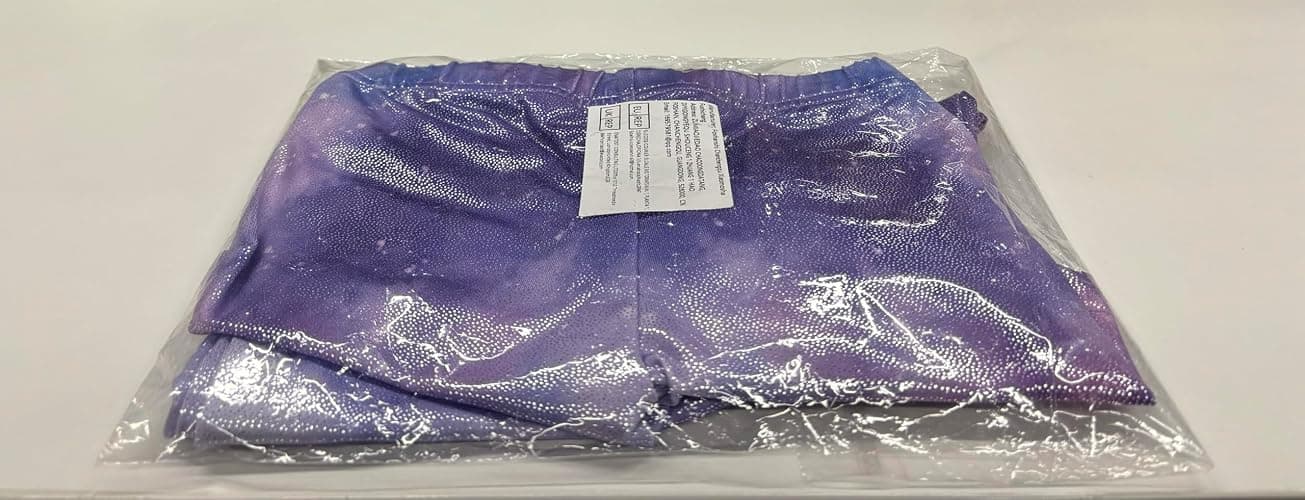 XiaoMoSha Girls Three-Piece Gymnastics Leotards Set Sleeveless Leotards with Shorts and Hairband Sparkly Gradient Color Ballet Dance Unitards Gymnastics Outfits for Kids 3-12 Years thumbnail 8