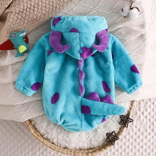 Thorn Tree Baby Boy Girl Halloween Costumes Warmly Hooded Romper Unisex Infant Baby Fall Winter Clothes thumbnail 3