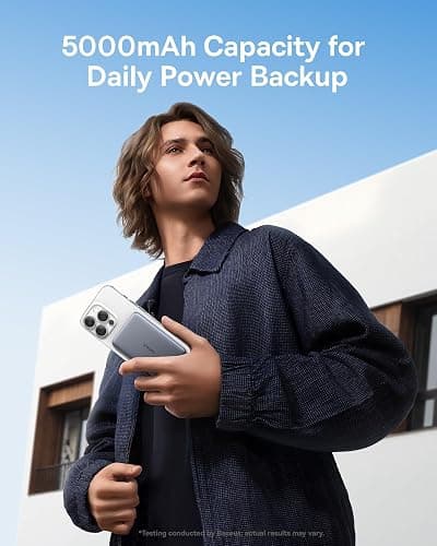Baseus Picogo AM41 Power Bank, 0.3" Ultra Slim 5000mAh Magsafe Powerbank, PD 20W Fast Charging, Portable, Mini Wireless Magnetic Battery Pack with USB C Cable for iPhone 17 Air/16/15/14/13, Space Grey thumbnail 6