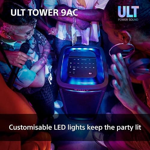 Sony ULT TOWER 9AC - Ultimate Bluetooth Party Speaker, Mains Powered, 2 x ULT POWER SOUND modes, X-Balanced Speaker, 360 Lighting & Sound, Karaoke Inputs - Black thumbnail 5