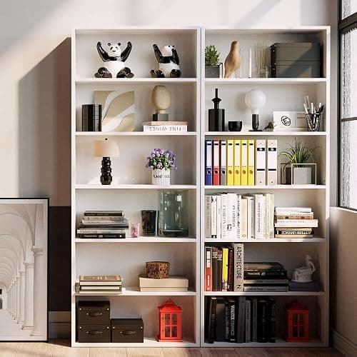IRONCK Bookshelves and Bookcases Floor Standing 6 Tiers Display Storage Shelves 70 in Tall Bookcase Home Decor Furniture for Home Office, Living Room, Bed Room thumbnail 2