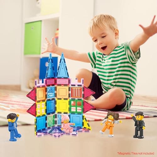 PicassoTiles 8 Piece Magnetic Action Figures Family Character Set Compatible with Magnet Tile Building Blocks STEM Educational Toy for Kids Pretend Play Construction Expansion Pack Creative Play PTA11 thumbnail 2