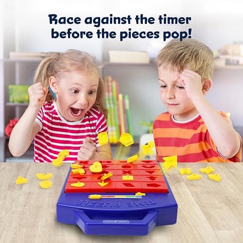 Winning Fingers Shape Toy Puzzle Game – Pop Up Board Game with Shape Puzzles - Two Players Concentration Games Puzzle Board Matching Game - Educational Toy for Kids 3 Years and Older thumbnail 3