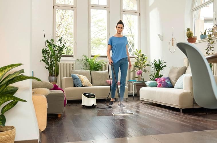 Kärcher SC 3 Deluxe Home Steam Cleaner, 1900W, 3.5 bar, 1L, 75m², Heats in 30s, Includes Floor Cleaning Kit, Descaling Cartridge, Nozzles, White thumbnail 2