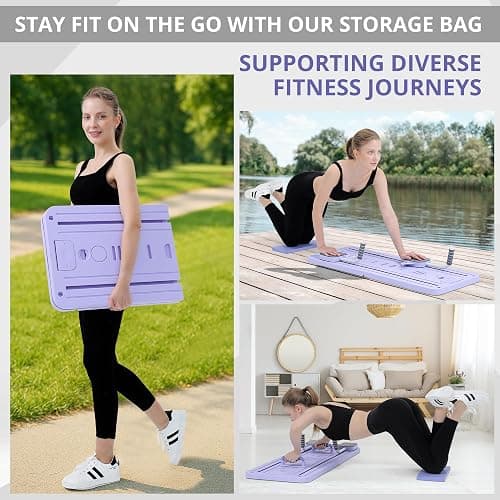 JANUA Pilates Board - Pilates Reformer Set, Multi-Purpose Foldable Pilates Reformer Board for Home, 5 in 1 Pilates Sliding Board thumbnail 5
