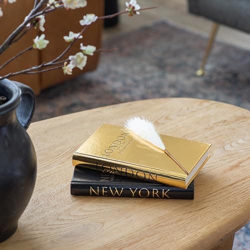Decorative Books for Home Decor - Christmas Gift Ideas - Faux Books for Decoration - Christmas Coffee Table Books - Fashionable Black and Gold Foiled for Room Decor Aesthetic -Set of 3(Black and Gold) thumbnail 4