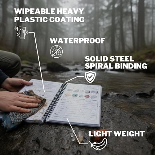 Rocks and Minerals of the United States Identification Field Guide | Waterproof | Easily Find & Identify Crystals, Gems, Geodes, and Rocks | Ideal for Rockhounds, Hikers, Beginners & Kids thumbnail 3