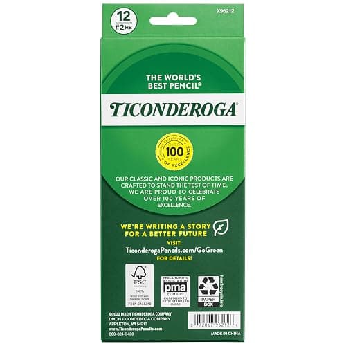 Ticonderoga Envirostik Wood-Cased Pencils, #2 HB Soft, Natural, 12 Count thumbnail 3