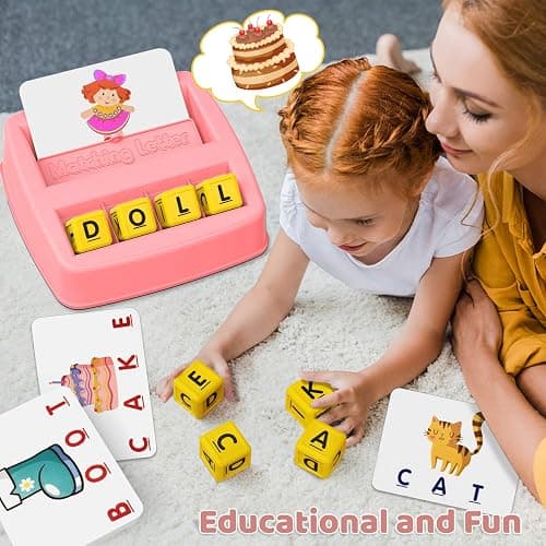 Educational Toys for 3-5 Year Old Girls Gifts, Matching Letter Game Preschool ABC Learning Toys for Kids Ages 4-8 Years, Christmas Birthday Gifts for Toddler Toys Age 2-4 thumbnail 3