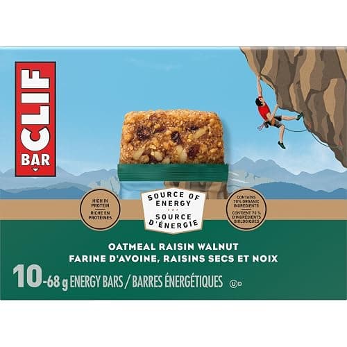 CLIF BAR Energy Bars, Oatmeal Raisin Walnut, Granola Bar, High in Protein, Contains 70% Organic Ingredients, 680 g (Pack of 10) thumbnail 7