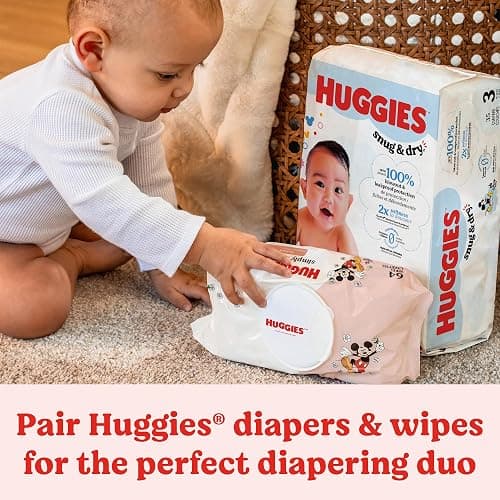 Huggies Simply Clean Unscented Baby Diaper Wipes, 11 Flip-Top Packs (704 Wipes Total), Packaging May Vary thumbnail 9