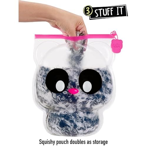 Fluffie Stuffiez Panda Large Collectible Feature Plush 11" - Surprise Reveal Unboxing with Huggable ASMR Fidget DIY Fur Pulling, Ultra Soft Fluff thumbnail 6