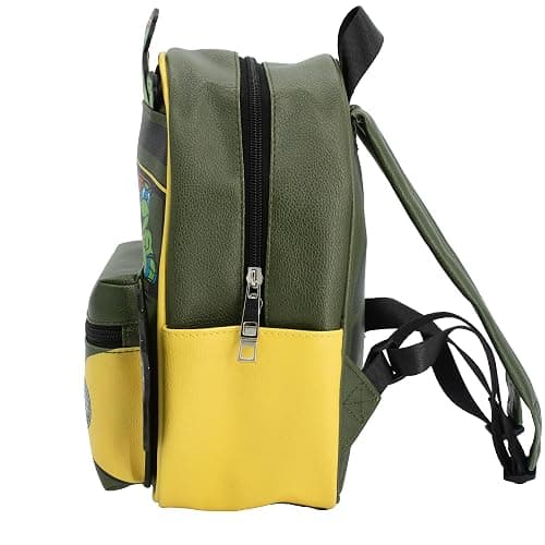 AI ACCESSORY INNOVATIONS Teenage Mutant Ninja Turtles Mini PU Backpack Purse, TMNT Shoulder Bag with Epoxy Filled Metal Pizza Charm, 10.5 Inch, Adjustable Shoulder Straps, Faux Leather thumbnail 5