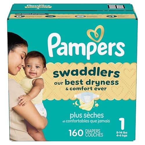 Pampers Swaddlers Diapers, Size 1, Absorbent, Keeps Baby Dry and Comfortable, Skin Safe Disposable Baby Diaper, 1 Pack (Count of 160) thumbnail 27