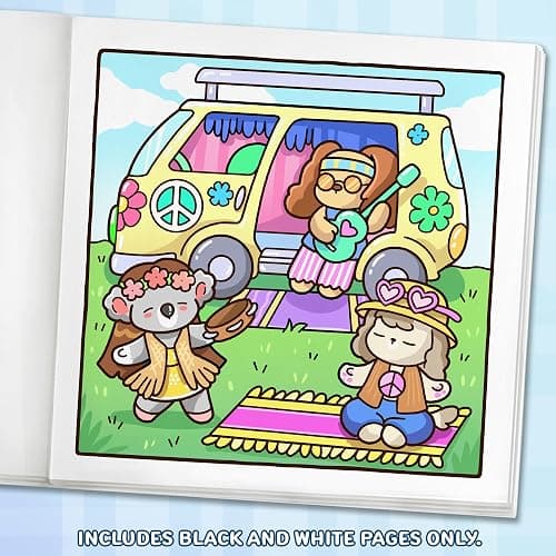 Cozy Eras: Cute Coloring Book for Adults and Teens with Adorable Characters and Nostalgic Scenes for Relaxation (Cozy Coloring Books) thumbnail 3