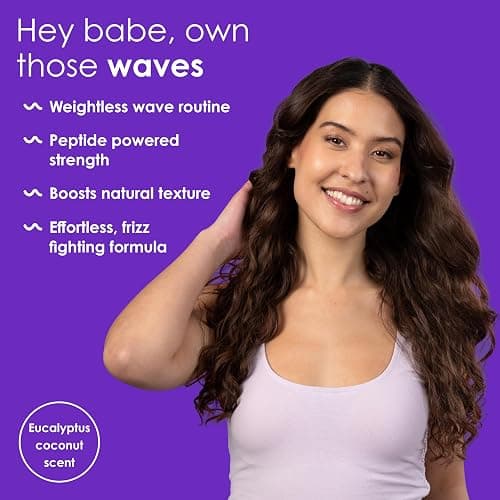 V&CO. Beauty Wave Babe Styling Products, Including Mousse, Cream and Texturizing Spray, Frizz Control & Volume, Lightweight Flexible Hold,Hydrating Hair Styling Product with Peptides & Bamboo Extract thumbnail 2