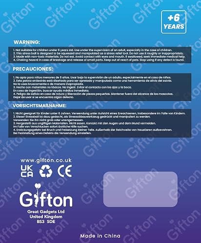 Gifton - Heart Stress Relief Ball for Anxiety Nice Hand Finger Grips Physio Therapy - Sensory Toy Gift for Kids Adults Men Women Teen Birthday Present for Girl Boy Christmas Stocking Filler thumbnail 8