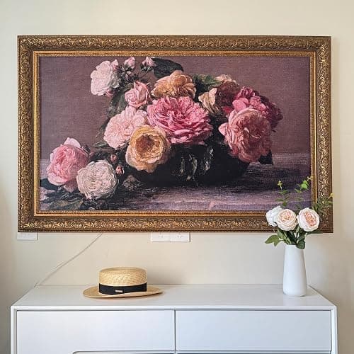 Classic Vintage Deep Gold 43" TV Frame - Compatible ONLY with Samsung The Frame TV (Fits 2021-2026 Models, Model Codes: 43LS03A/B/C/D/FA/HE) - Image 1