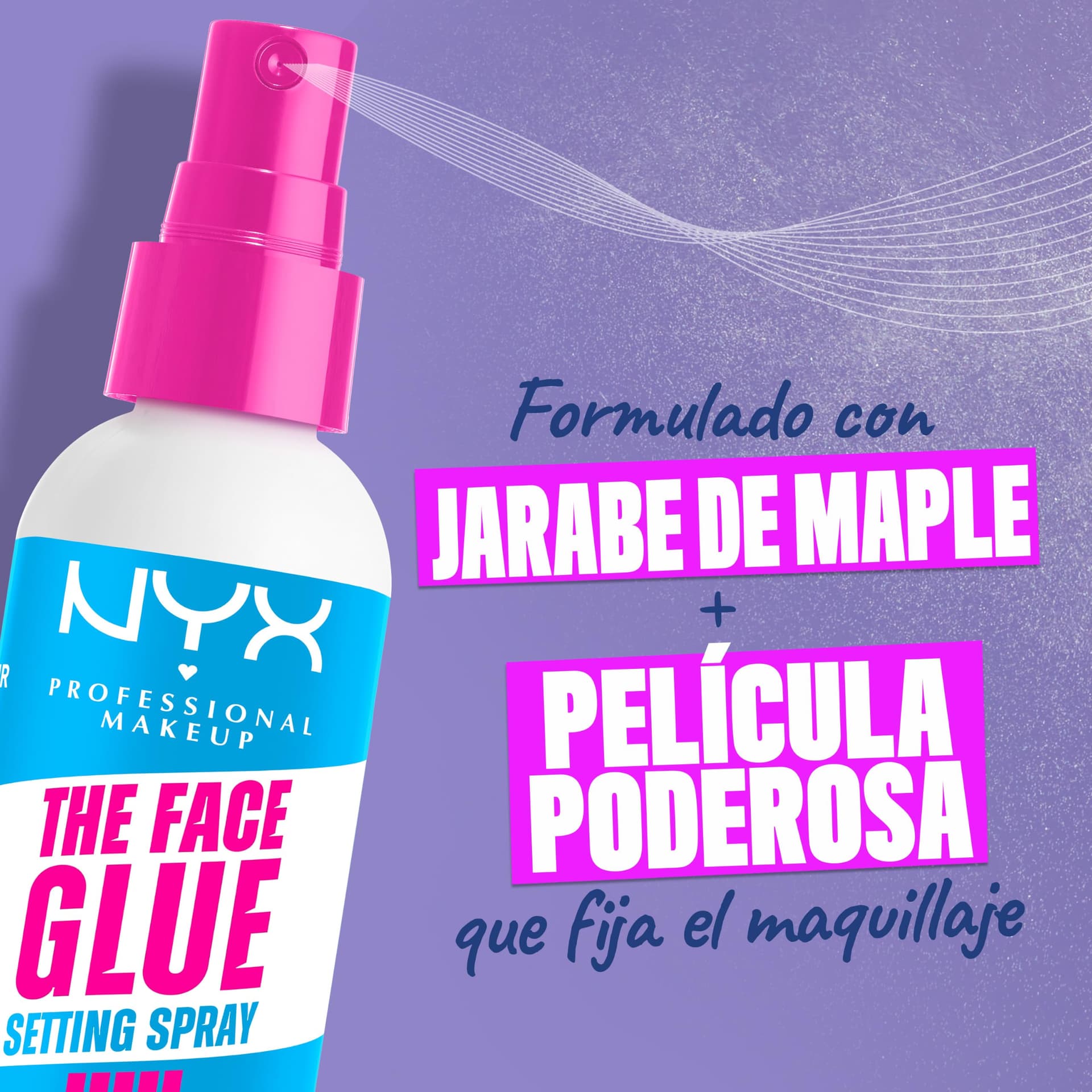 NYX Professional Makeup The Face Glue Setting Spray, Spray fijador de maquillaje, A prueba de transferencias y desvanecimientos. Duración por 24 hrs. A prueba de agua - Tono transparente, 60ml thumbnail 10