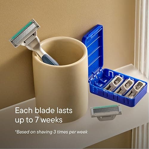 Harry's Plus Trial Shaving Kit for Men - Premium Handle, Razor Blade Cartridge, Foaming Shave Gel, and Travel Blade Cover - Advanced Pivoting System - Onyx thumbnail 3