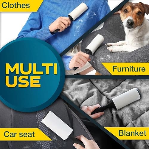 Lint Rollers for Pet Hair, Sticky, Remover for Couch, Clothes Furniture and Carpet. Dog Hair Remover Cat Hair, Animal Fur, Fuzz. 5 Large Lint Rollers thumbnail 3