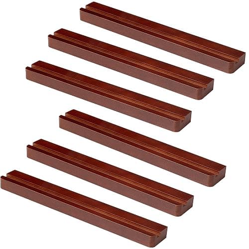 Heimlove 6 Pack Solid Wood Vinyl Record Wall Mount Shelves, Rustic Brown 12 Inch Vinyl Holder for Album Record Storage & Display, Floating Shelves for Wall Decor, Kids Bookshelf, Magazine Rack - 6 Pack - Solid Pine Wood(brown) thumbnail 8