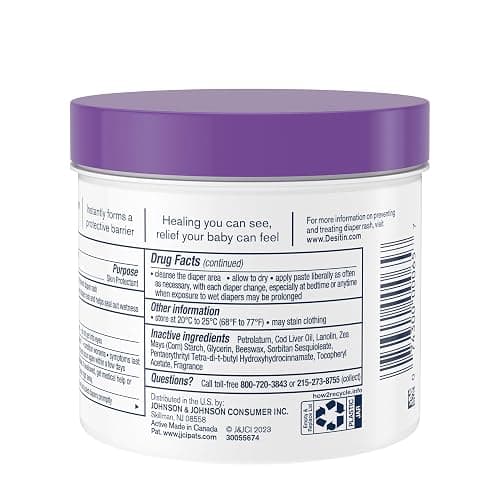 Desitin Maximum Strength Baby Diaper Rash Cream, 40% Zinc Oxide for Treatment, Relief & Prevention, Hypoallergenic, Phthalate- & Paraben-Free Paste, Protects Skin For Up To 12 Hours, 16 oz thumbnail 9