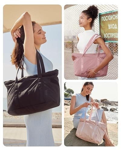 BAGSMART Tote Bag for Women, Tote Bag with Zipper Work Tote with Compartments Nurse Shoulder Hanbag for Travel, Gym thumbnail 2