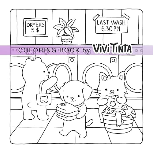 Fuzzy Friends: Super Cute Coloring Book for Adults and Teens Featuring Adorable Animals Characters (Fuzzy Friends Coloring) thumbnail 7