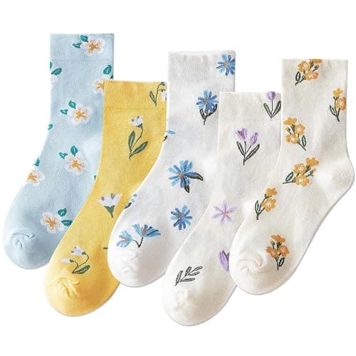 IIG 3-6 Pairs Womens Cute Animal Patterned Funny Novelty Cotton Crew Socks - Image 1