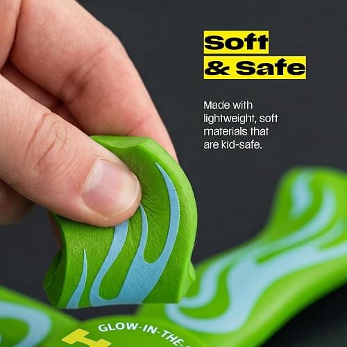 Boomerang for Kids & Adults - Boy Gifts 8-12 - Glow-in-the-Dark (Green) | 8 9 10 11 12 Year Old Boy Gift - Sports and Outdoor Toys for Kids 8-12 - Boys Birthday Gifts Ages 8-10 - Outside Fun Toy thumbnail 6