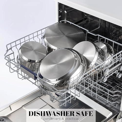 Country Kitchen Cookware Set with Removable Handle, Oven & RV Safe Pots and Pans Set, Stainless Steel, Original thumbnail 7