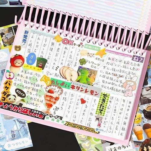 Japanese Sticker Book,45 Sheets Heisei Retro Romantic Memory Series Comic Manga Style Cute Stickers Book Aesthetic for DIY Kawaii Scrapbooking Journaling Handbook Decoration (Memory) thumbnail 3
