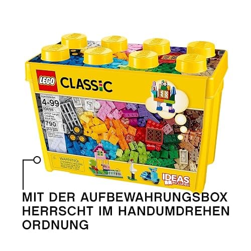 LEGO Classic Große Bausteine-Box mit kreativen Bausteinen, Kamera, Vespa und Bagger als Bauset - Spielzeug zum Bauen - Geschenk zu Weihnachten für Jungen und Mädchen ab 4 Jahren 10698 thumbnail 7