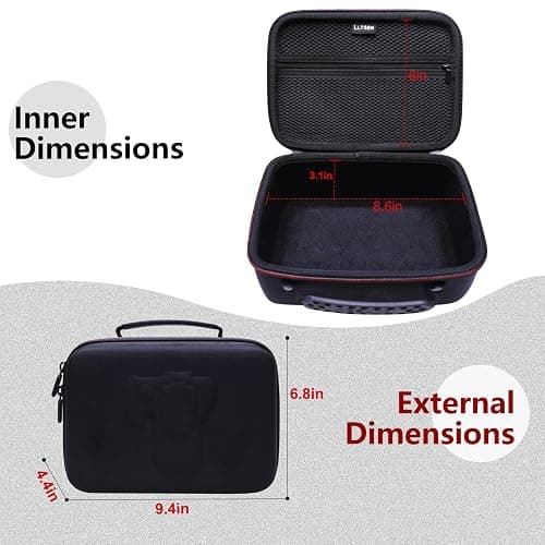 Camera Case Compatible with Canon EOS Rebel T7/R50/R6 Mark II/R100/R50 V/T6/R8/R10/R5 Mark II/RP/R7/5D Mark IV/SL3/R5/T100 DSLR SLR Camera, Len and Tripod with 4 Dividers and Shoulder Strap, Black thumbnail 2