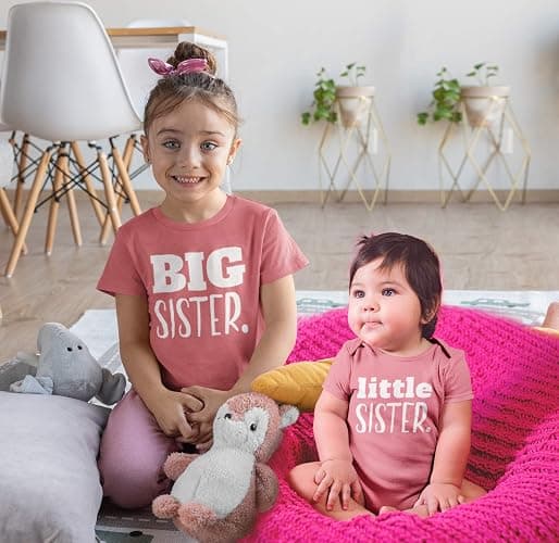 Unordinary Toddler big sister little sister matching outfits shirt gifts girls newborn baby set thumbnail 3