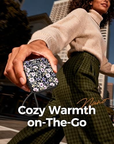 Ocoopa Hand Warmers Rechargeable UT5 Nano – Slim Electric Pocket Heater, Smart Temp Control, 14Hrs Battery, UL Safety, Artists in Bloom Design, Practical Gifts for Women, Christmas, Outdoor, Office thumbnail 8