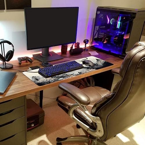 Long Gaming Mouse Pad Extended Anime Large Desk Pad with Non-Slip Base Full Keyboard Mat with Stitched Edges for Gaming and Office 31.5 x 11.8 inches (Wash Painting) thumbnail 6