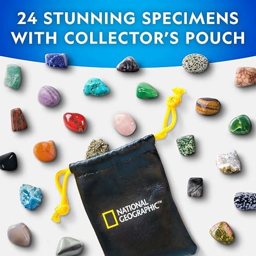 NATIONAL GEOGRAPHIC Gemstone Advent Calendar - 2025 Christmas Countdown Calendar for Kids with 24 Gems to Open Each Day, Complete Rock Collection with Mini Gemstone Dig Kit thumbnail 3