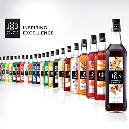 1883 Maison Routin Blueberry-Muffin Syrup Perfect for Coffees, Cocktails, Mocktails & Smoothies - Vegan-Friendly, Allergen-Free, No Preservatives - 1L Glass Bottle thumbnail 6