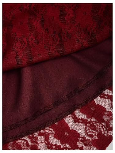 WDIRARA Women's BOH Lace Handkerchief Skirt | ruffle，drawstring tiered thumbnail 5