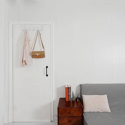 WEBI Over The Door Hooks,Over Door Towel Rack,Door Hanger,Door Coat Hanger,Door Coat Rack,Door Hooks for Hanging Clothes,Back of Door,White - White - 1 Pack thumbnail 8