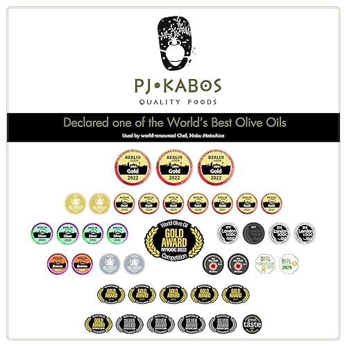 P.J. KABOS 2025 Gold Award Winner, Very High Phenolic (750+ mg/kg), USDA Organic Greek Extra Virgin Olive Oil, Kosher, Greece, Cold Extracted, 16.9oz, “Family Reserve Organic - Robust” - 16.9 Fl Oz (Pack of 1) thumbnail 7